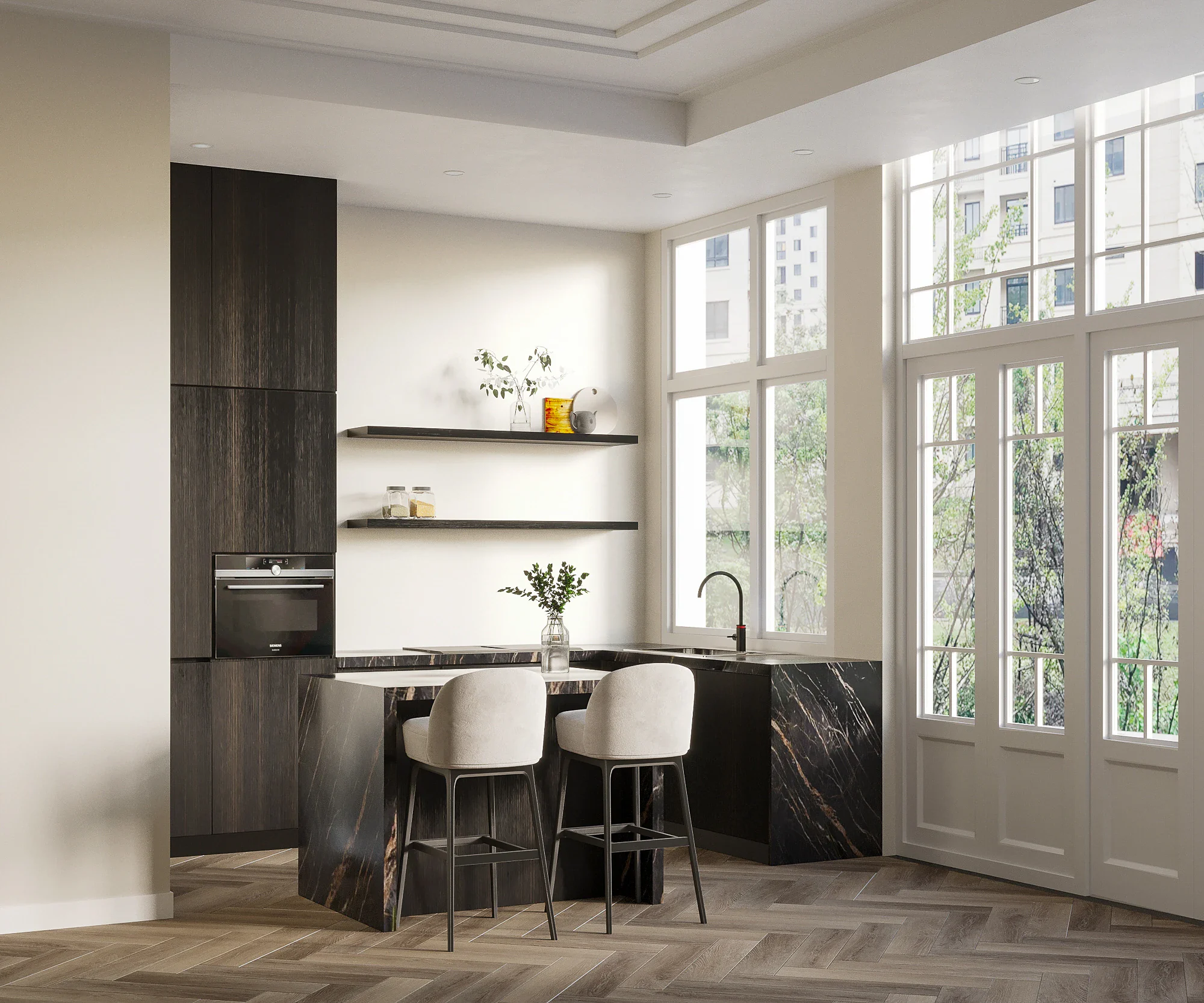 Fotorealistische 3D-Innenvisualisierung einer SieMatic-Küche von Studio Renders
